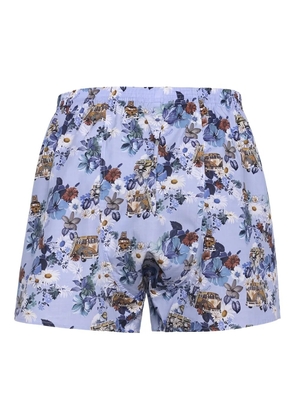 LOJA DAS MEIAS floral-print boxers - Blue
