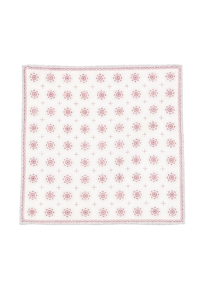 Eleventy printed handkerchief - White