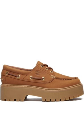 Timberland logo-embossed lace-up shoes - Brown