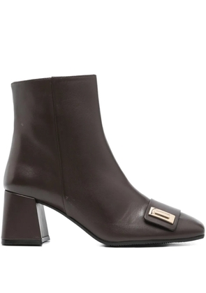 Evaluna 65mm buckle-detail boots - Brown