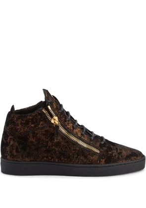 Giuseppe Zanotti Kriss leather mid-top sneakers - Brown