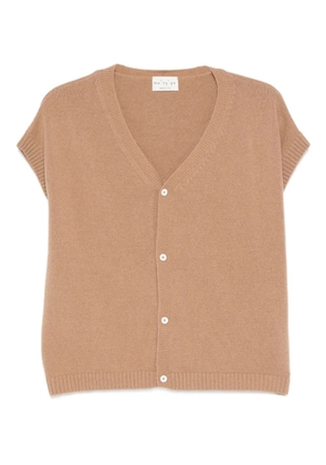 Ma'ry'ya short-sleeve cardigan - Brown