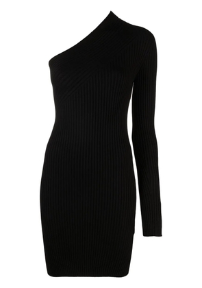 AERON one-shoulder knitted minidress - Brown