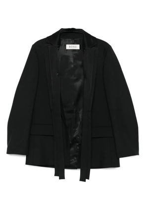 Róhe shawl-lapel wool jacket - Black