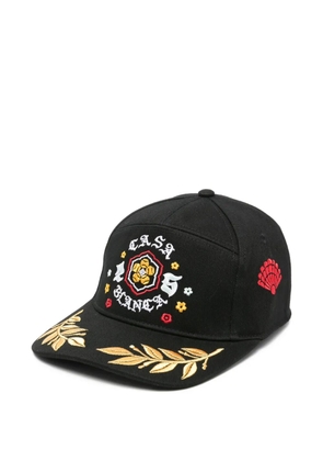 Casablanca Emblem Laurel embroidered cap - Black