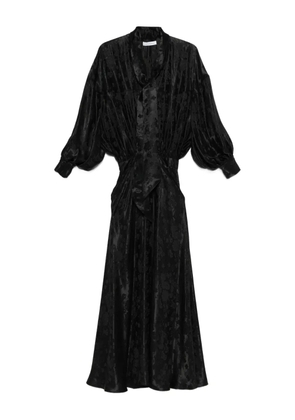 Viktor & Rolf bow-detail patterned maxi dress - Black