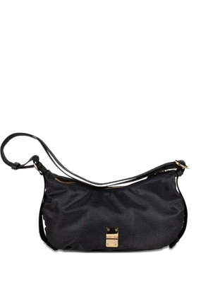 Borbonese Luna logo-plaque shouder bag - Black