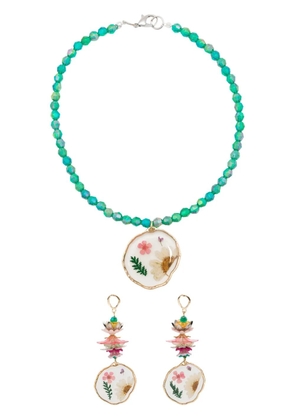 Amir Slama Bijoux beaded necklace earrings set - Multicolour