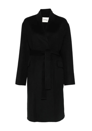 Ottod'Ame belted wrap coat - Black