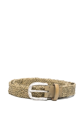 Reptile's House woven lambskin belt - Green
