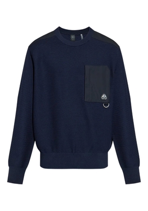 Moose Knuckles pocket-detail panelled sweater - Blue