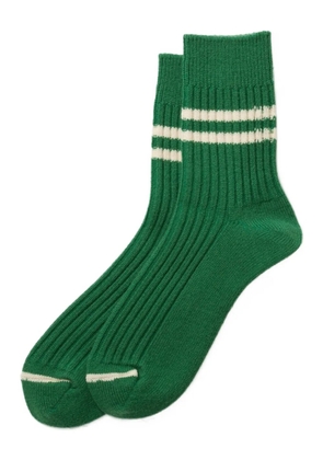 RoToTo striped-detail ribbed socks - Green