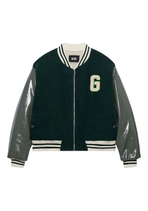 GCDS letterman zip jacket - Green