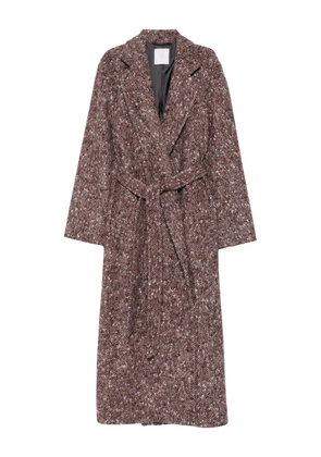 Eleventy herringbone tie-waist coat - Purple