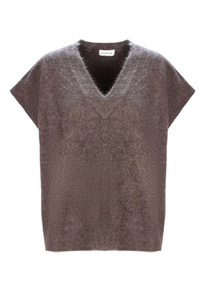 P.A.R.O.S.H. V-neck ribbed sweater - Brown