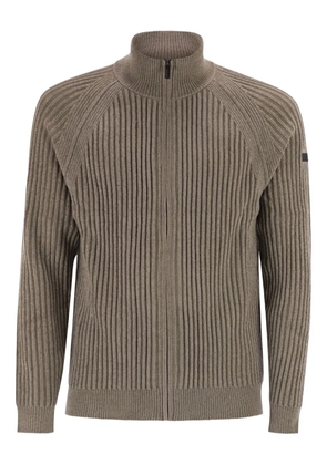 Roberto Ricci Designs zip-up ribbed cardigan - Neutrals