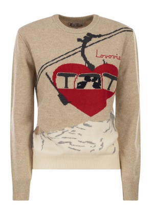 MC2 Saint Barth New Queen embroidered crew-neck sweater - Neutrals