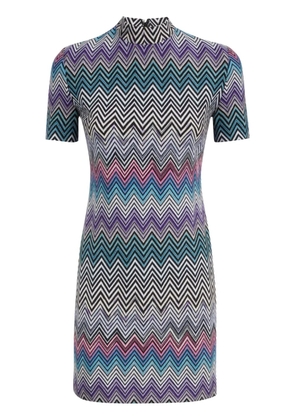 Missoni zigzag short-sleeve mini dress - Green