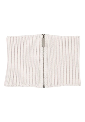 SA SU PHI zipped knitted scarf - Neutrals