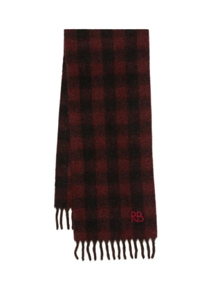 Ruslan Baginskiy check-print scarf - Black