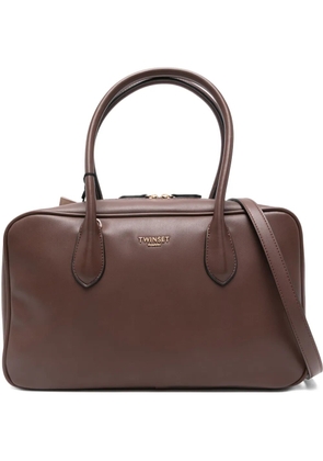 TWINSET logo-lettering tote bag - Brown
