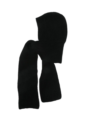 Liska ribbed hat scarf - Black