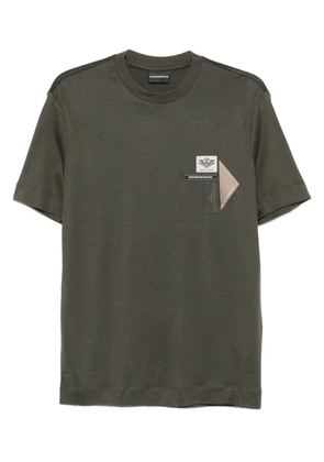 Emporio Armani patch-embellished T-shirt - Green