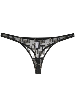 ERES semi-sheer design tong - Black