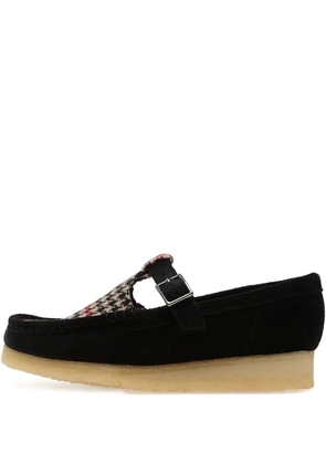 Clarks Originals T-Bar Houndstooth Wallabee Trainers - Black