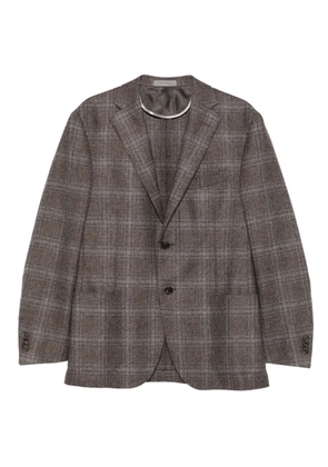Corneliani checked two-button blazer - Brown