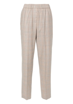Peserico checked tapered trousers - Neutrals