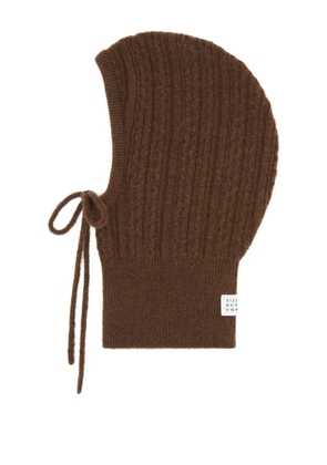 MM6 Maison Margiela cable-knit wool balaclava - Brown