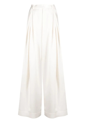 Goen.J pleated high-waist trousers - White