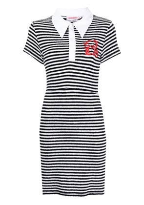 Charles Jeffrey Loverboy Wednesday stripe-print minidress - White