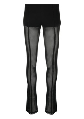 Blumarine low-rise semi-sheer trousers - Black