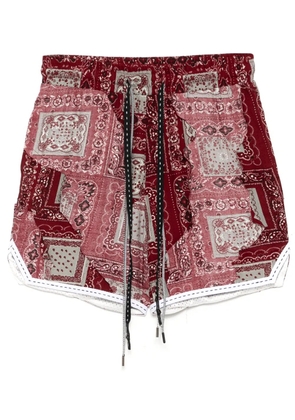 Mostly Heard Rarely Seen paisley cut-me-up shorts - Red