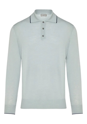 Canali long sleeve polo shirt - Blue