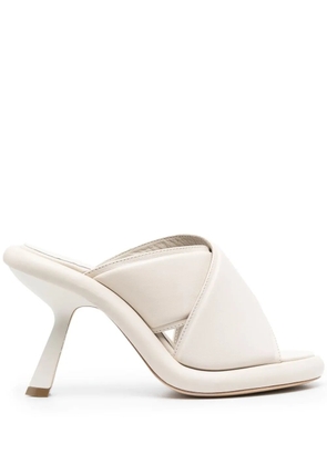 Vic Matie leather crossover-detail mules - Neutrals