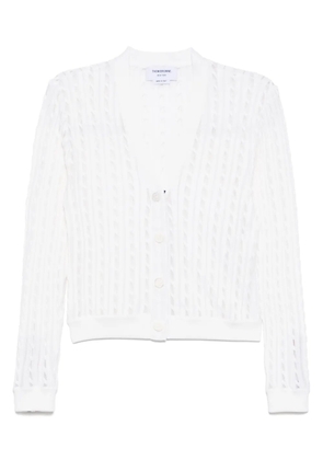 Thom Browne V-neck cardigan - White