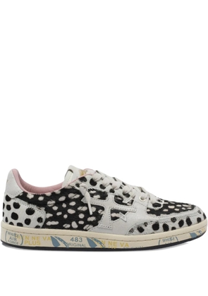 Premiata dalmatian-print lace-up sneakers - Black