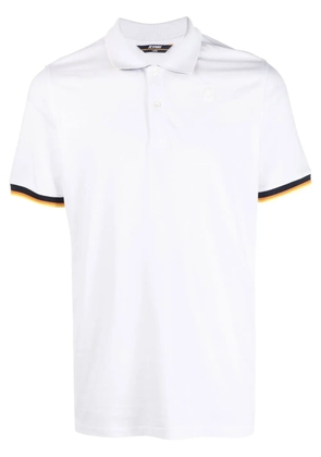 K-Way logo-patch polo shirt - White