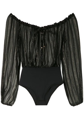 Amir Slama metallic bodysuit - Black