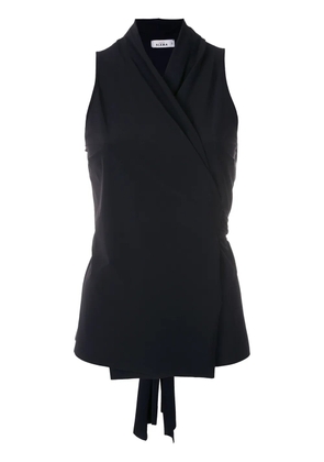 Amir Slama sleeveless wrap blouse - Black