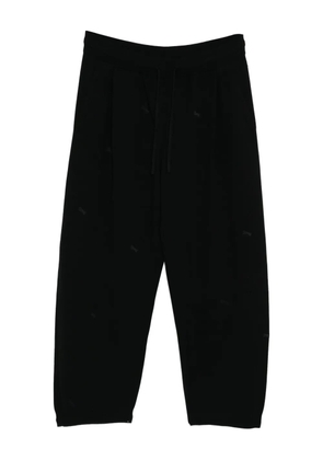 CROQUIS elastic yarn curved trousers - Black