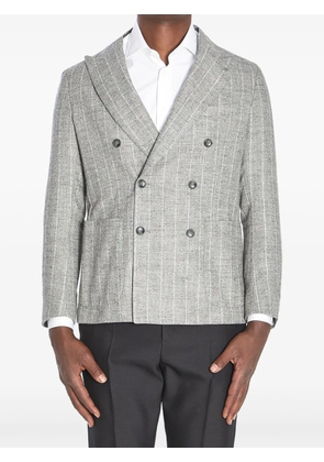 Tagliatore Montecarlo pinstripe double-breasted jacket - Grey