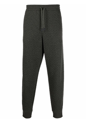 Giorgio Armani ribbed side-stripe trousers - Green