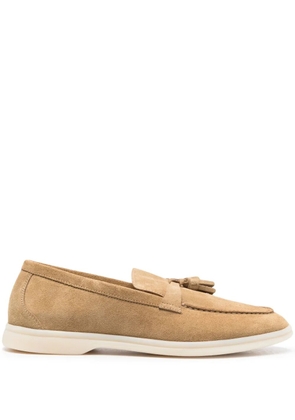 Scarosso Leandro tassel-detail suede loafers - Neutrals