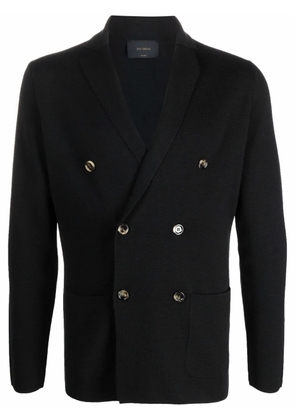 Dell'oglio double-breasted merino wool blazer - Black