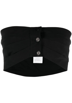 Philosophy Di Lorenzo Serafini buttoned draped crop top - Black