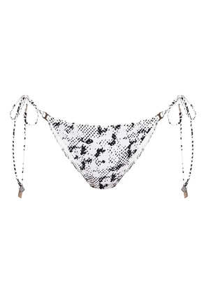 Tory Burch printed tie-side bikini bottoms - White